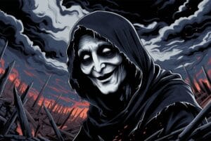 black soul character with the scary eyes