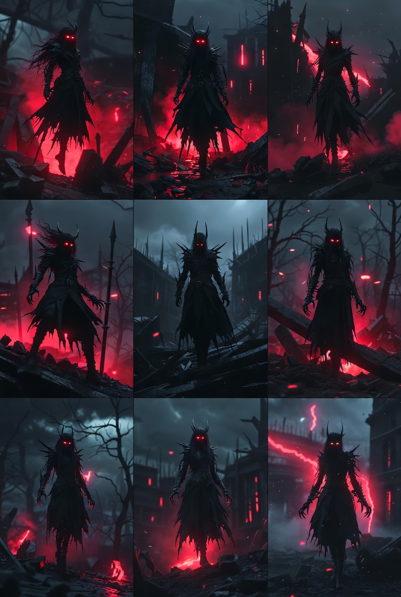 Dark fantasy wallpaper demonstrating effective use of contrast to create focal points