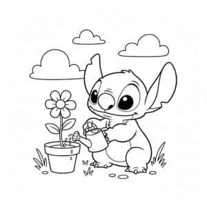 stitch coloring pages 16