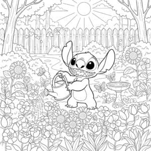 stitch coloring pages 4