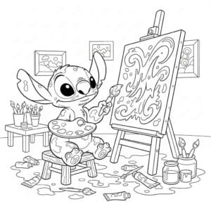 stitch coloring pages 9