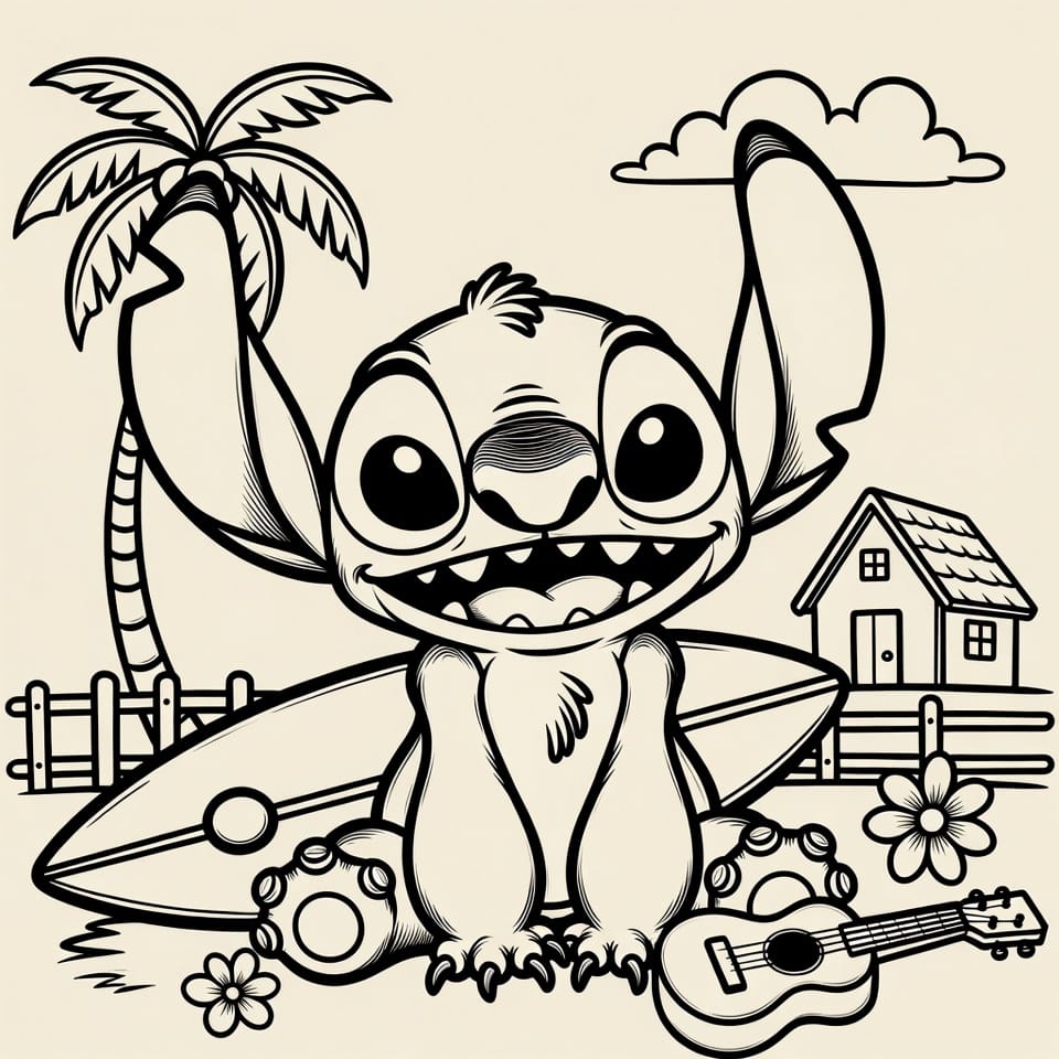 Stitch Surfing Adventure