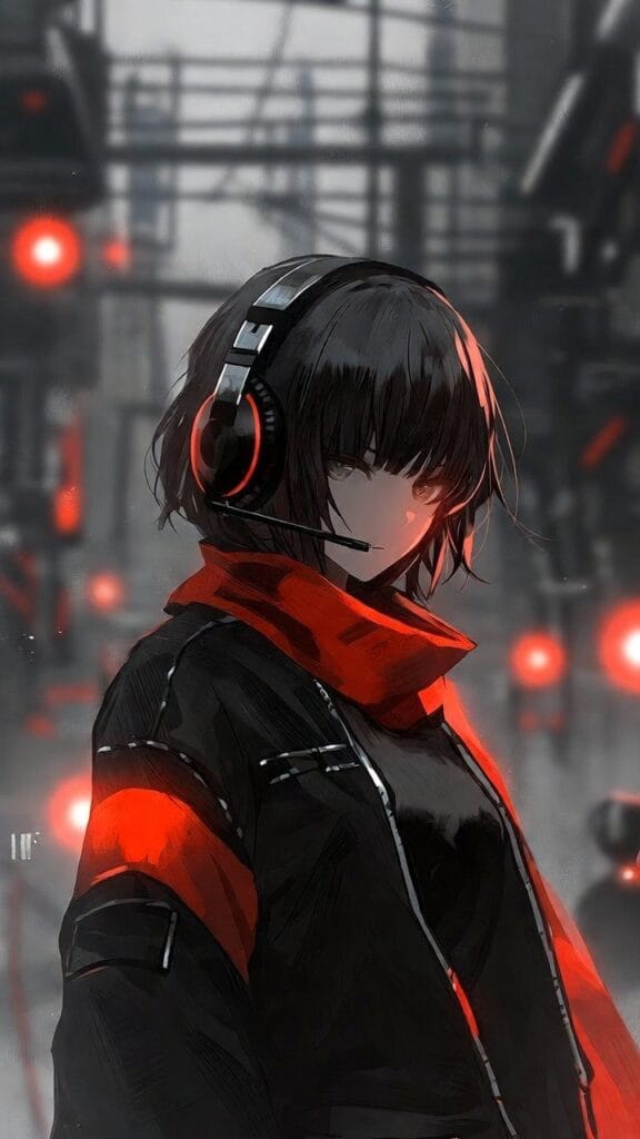 Anime Girl Neon Cyberpunk Wallpaper