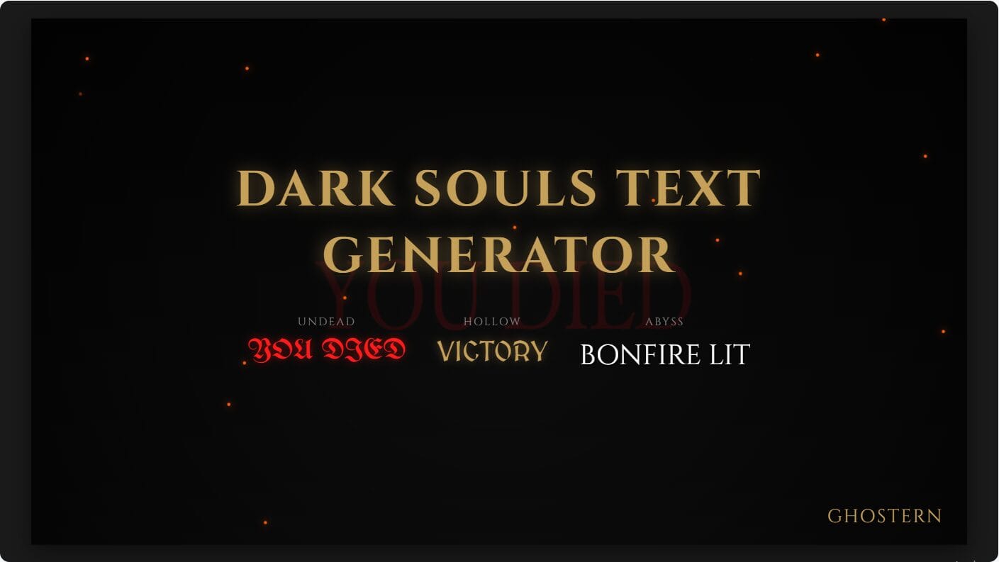 Dark Souls Font Generator