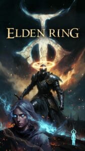 Epic knight and sorcerer scene from Elden Ring wallpaper 4k desktop 1920x1080