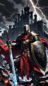 Armored knight with glowing sword and shield Elden Ring wallpaper 4k pc 1440p