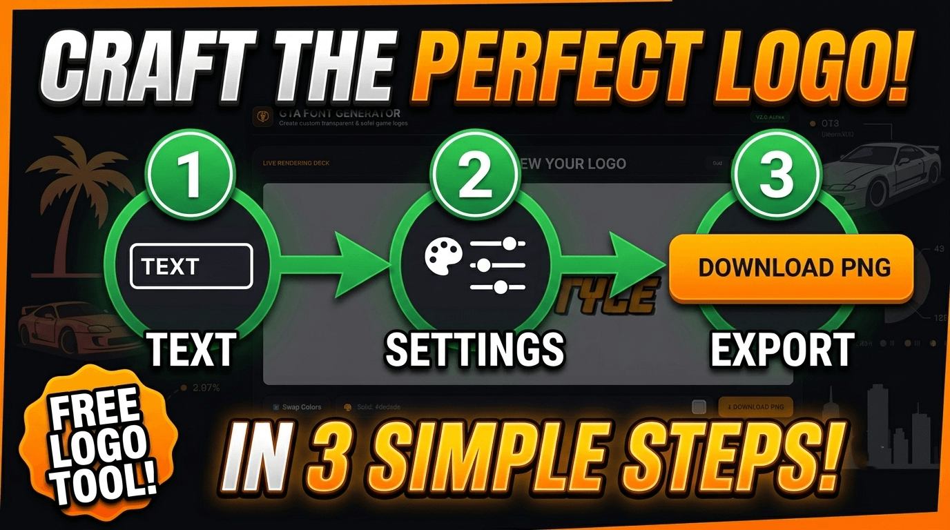 GTA font generator custom logo in 3 steps