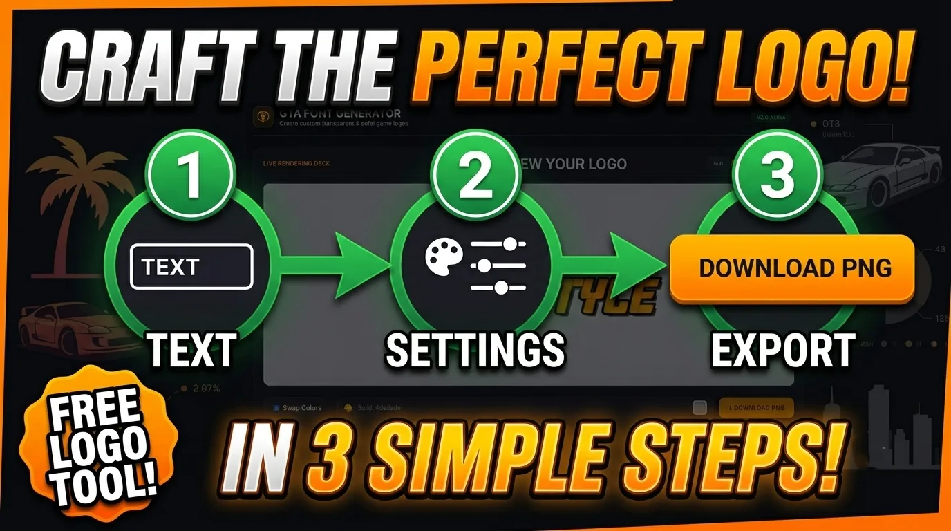 GTA font generator custom logo in 3 steps