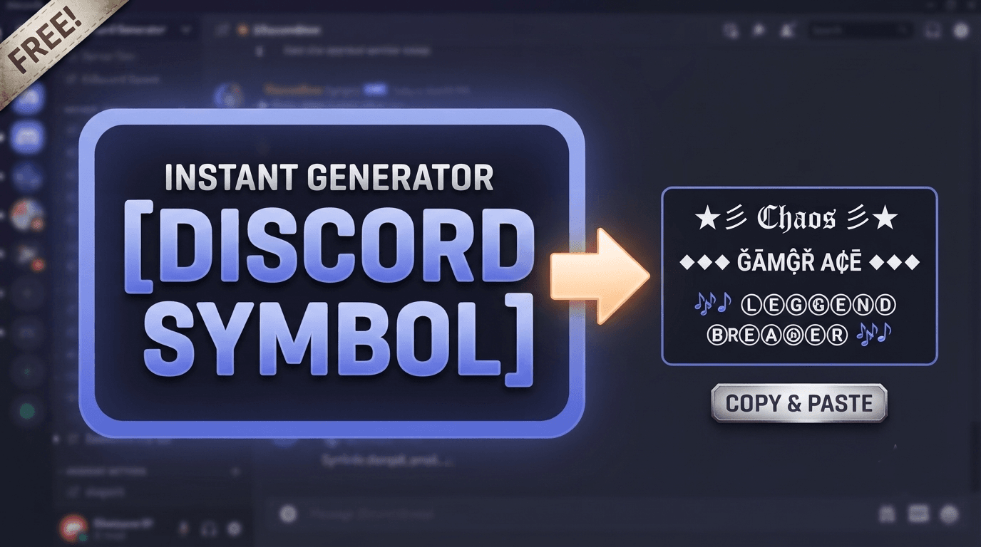 Discord symbol generator aesthetic text