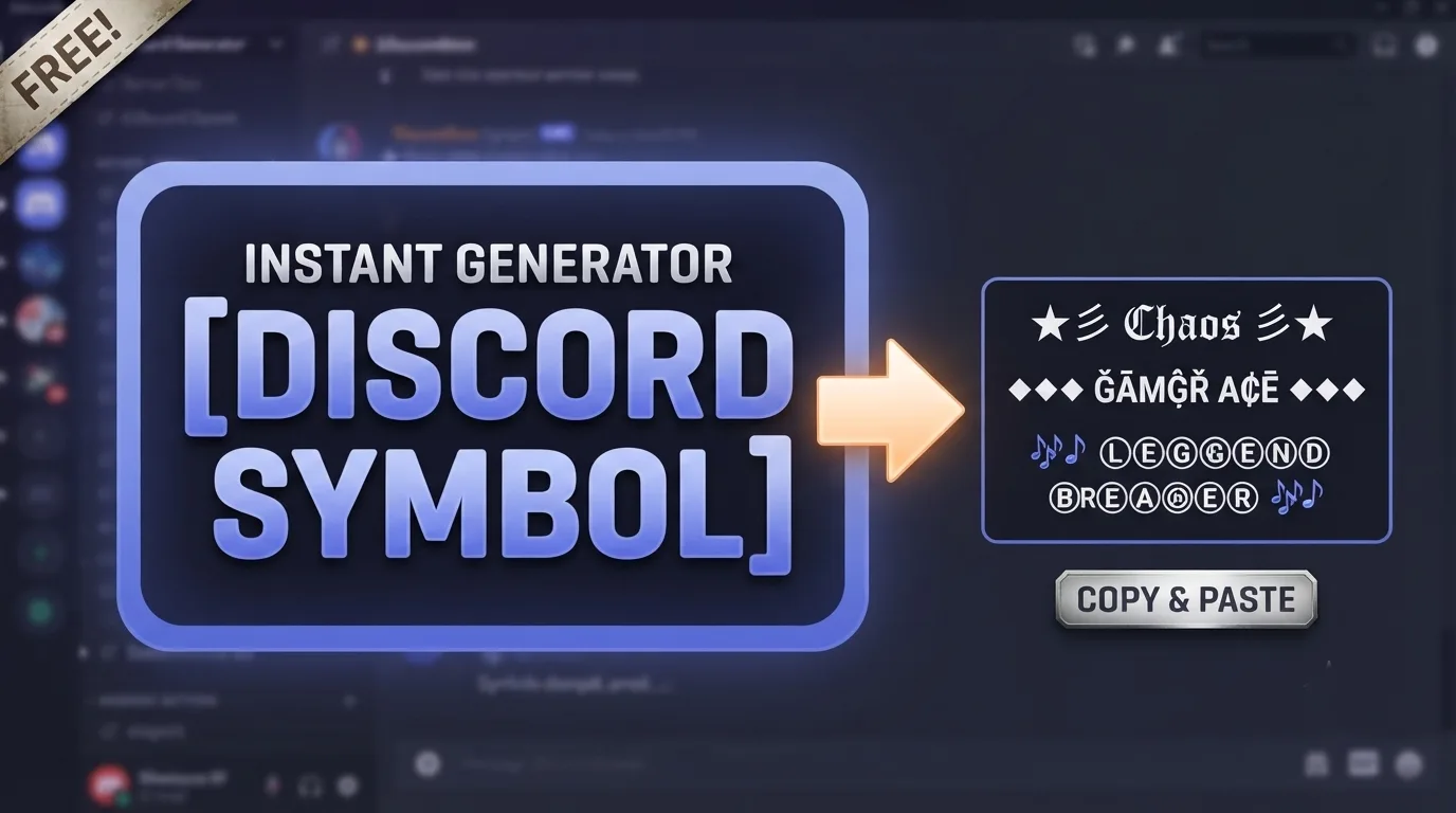 Discord symbol generator aesthetic text