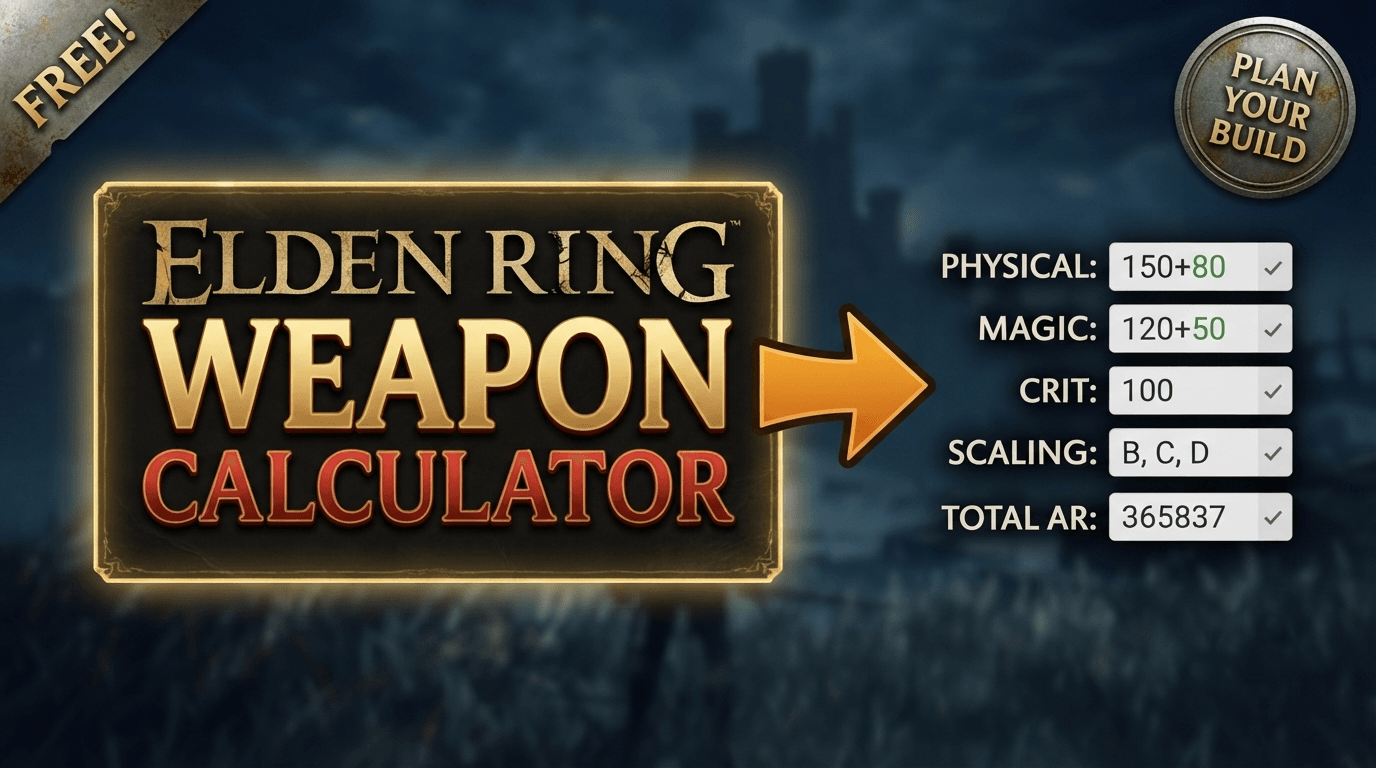 Elden Ring weapon calculator AR optimizer