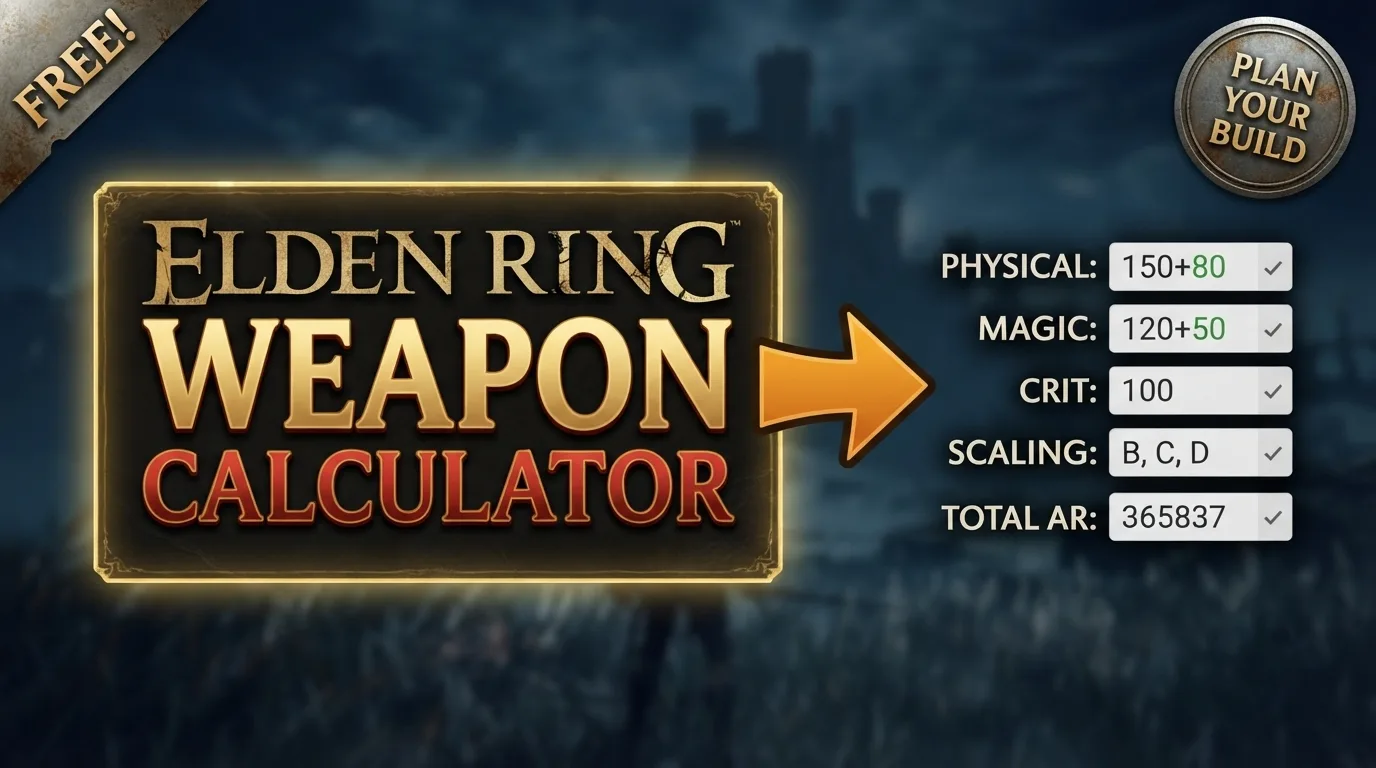 Elden Ring weapon calculator AR optimizer