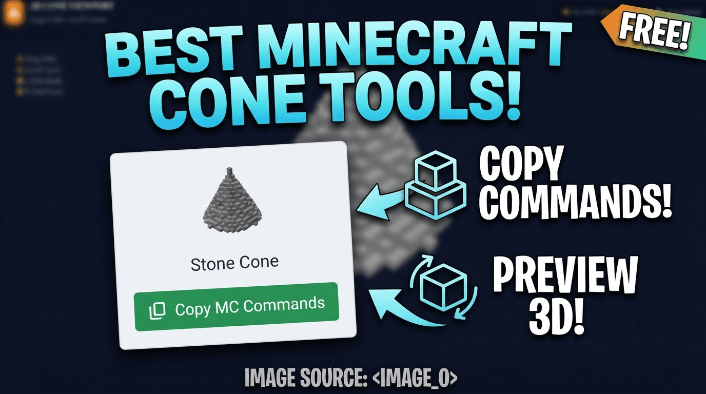 Minecraft cone generator 3D preview